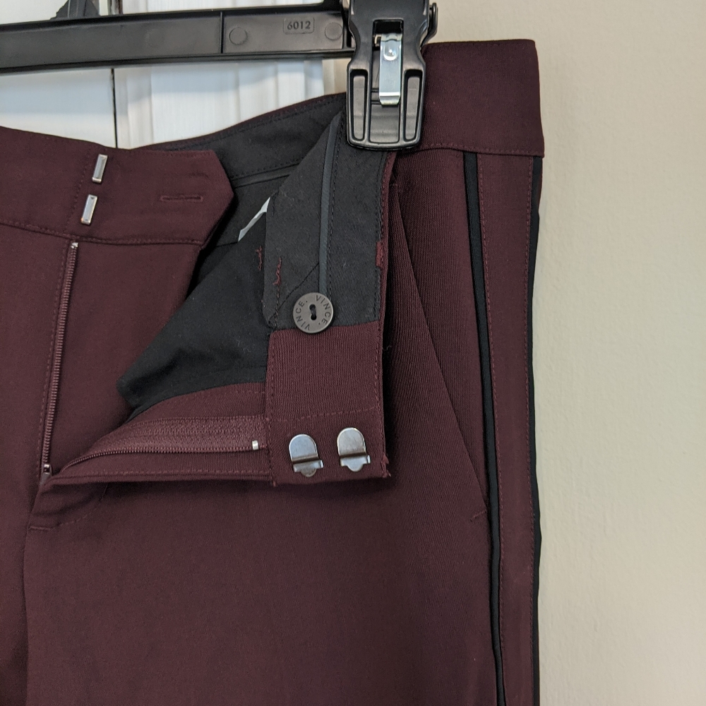 SOLD Vince wool burgundy straight leg pants
